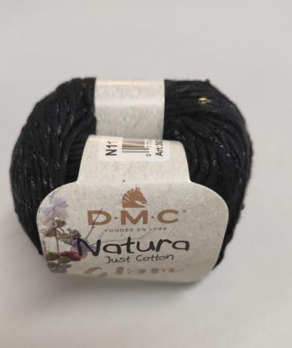 Gomitolo DMC Natura Glam 50 grammi - 100 M. colore 11 nero