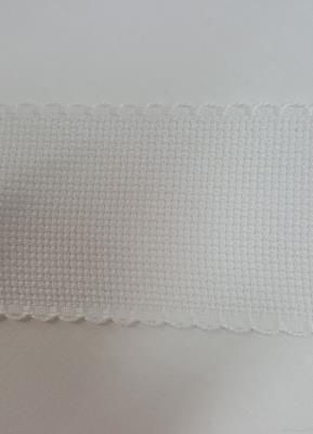 Bordo in tela aida con bordo bianco alto 5 cm