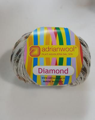  Diamond cotone per uncinetto colore panna con fili di metallo 