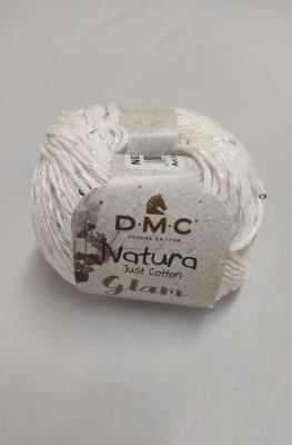 Gomitolo DMC Natura Glam 50 grammi - 100 M. colore 02 bianco