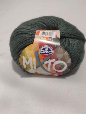 Lana MiXto della DMC 50% lana e 50% microfibra colore verde