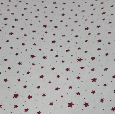 Pannolenci colore bianco con stelle di colore rosso alto cm. 90