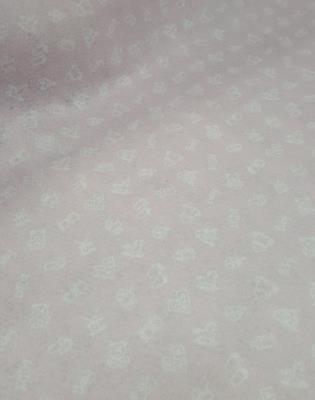 Pannolenci colore rosa stampato in bianco altezza 0,90 cm.
