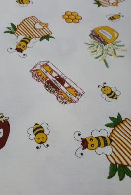 Tessuto per tovaglia fantasia api e miele